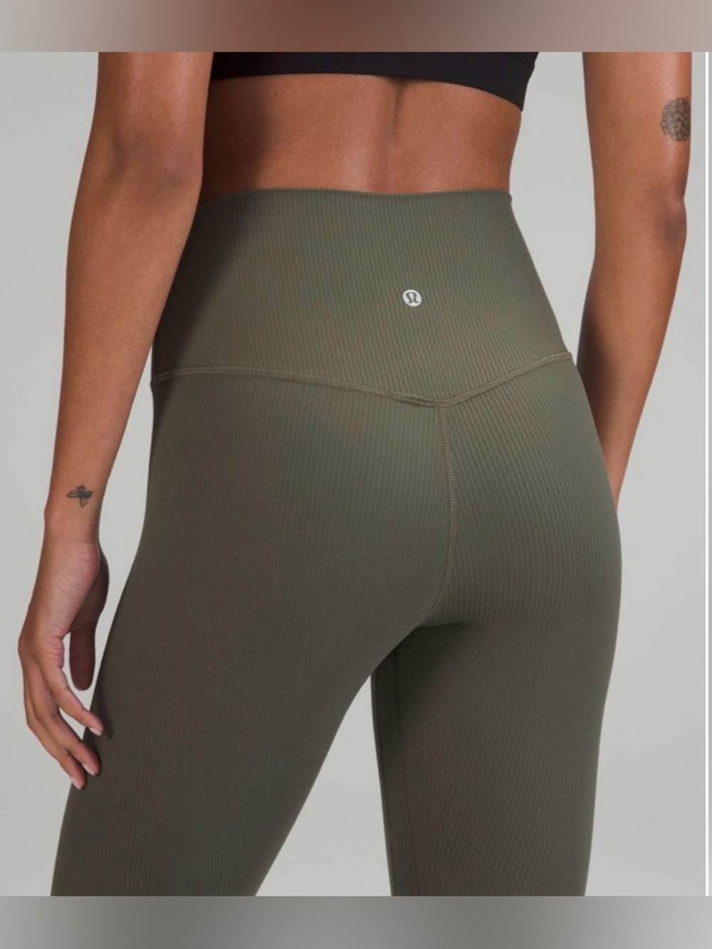 Lululemon  Align Ribbed HR High Rise Pant 25" Size 10 Army Green